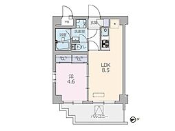 ウインベルデュエット梅島No.4 1LDKの間取図画像