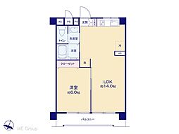 マンションときわ台 1LDKの間取図画像