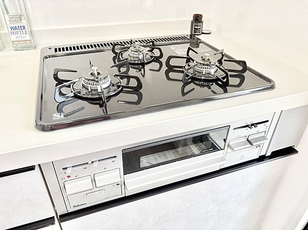 三口ガスコンロでお料理が一気にはかどりそう