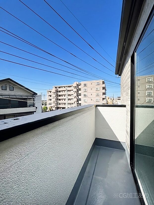風通しの良いバルコニー