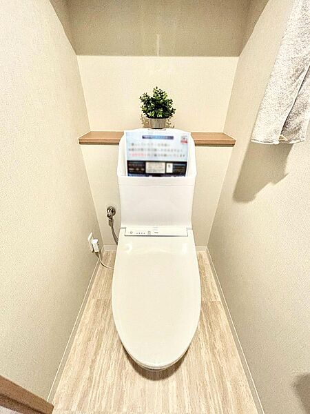 明るく清潔感のあるトイレです。