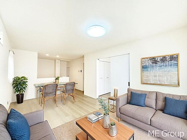 落ち着いた雰囲気のＬＤＫは家族みんなの快適空間※家具はCGです