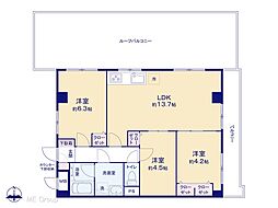ライオンズマンション西新井 3LDKの間取図画像