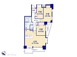 ステイツ西川口 3LDKの間取図画像