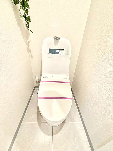 明るく清潔感のあるトイレです。