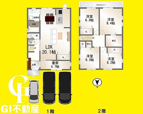 間取り 宇治市小倉町春日森　中古戸建