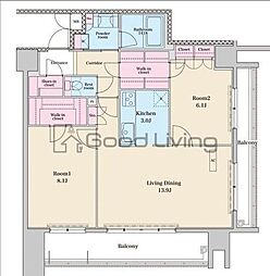 間取図画像 2LDK