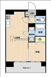 LIBTH・千代 1LDKの間取図画像