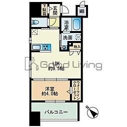 CLUB赤坂レジデンス 1LDKの間取図画像