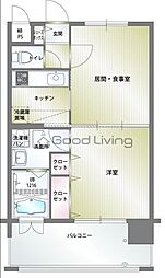 エンクレスト薬院2 1LDKの間取図画像