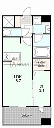 グランフォーレ千早マークスクエアイーストウイング 1LDKの間取図画像