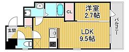 ClassierStyle平尾駅前 1LDKの間取図画像