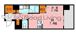 福岡市南区大橋3丁目マンション 1DKの間取図画像