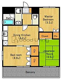 ハイツみかげ 3DKの間取図画像