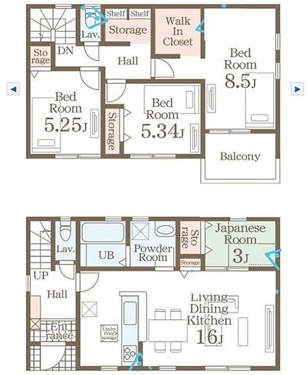 多目的に利用できる3帖の和室とLDKが隣接しています♪WICや納戸,押入れがありシーズンオフノものの収納に便利な暮らしやすい間取りです♪