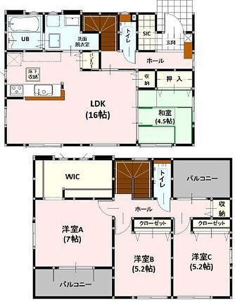 間取りを拡大表示