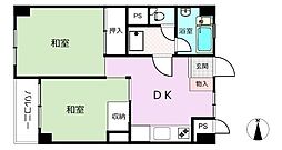 鷺沼スタードエリング 2DKの間取図画像
