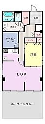 多摩フラワーマンション 1SLDKの間取図画像