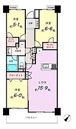 たまプラーザ西パーク・ホームズ 3LDKの間取図画像