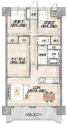 朝日プラザ幸町〜フルリノベ×南向き３ＬＤＫ×周辺施設充実〜 512 3LDKの間取り