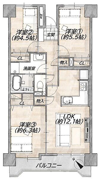 間取り：304000313884