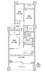 ラヴィドール府中武蔵野台 3LDKの間取図画像