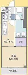 コーポ小石川 1Kの間取図画像