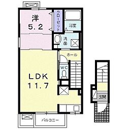 ビバエルニーニョディカサ 1LDKの間取図画像