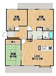 間取図画像 2LDK