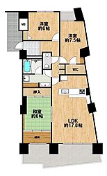 ベイシティ大阪センタープラザ 3LDKの間取図画像