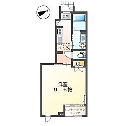 バス 西川口下バス下車 徒歩6分の賃貸アパート 1階1Kの間取り