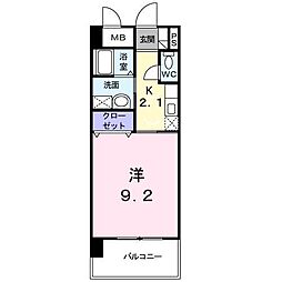 JR山陽本線 松永駅 バス10分 南松永下車 徒歩12分の賃貸マンション 2階1Kの間取り