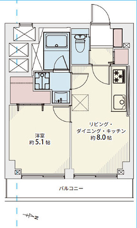 1LDK 間取り