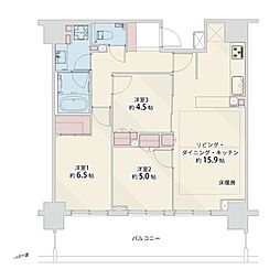 シティテラス目白D棟 3LDKの間取図画像