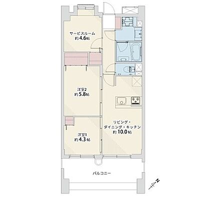 間取り リブゼ横浜クレインポート 4階/-