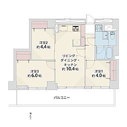 藤和梅島コープ 3LDKの間取り