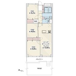 間取図画像 3LDK