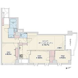 レジェンド高田馬場ドゥエ 3LDKの間取図画像