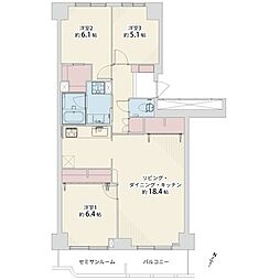 間取図画像 3LDK