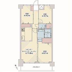 さがみ野シティハイツ 3LDKの間取図画像