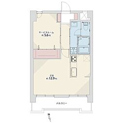 ダイアパレス菊水 ワンルームの間取図画像