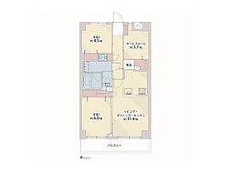ダイアパレス杉田第3 2LDKの間取図画像