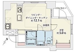 高田馬場四丁目パークホームズ 1LDKの間取図画像
