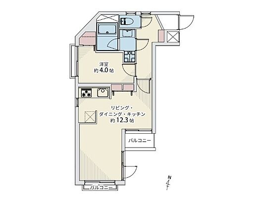 間取り エル高輪 3階/-