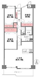 ジークレフ武庫川公園 3DKの間取図画像