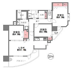 クレアシティ鶴見花博通り 3LDKの間取図画像
