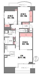 グランアッシュ谷町 3LDKの間取図画像