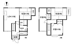 JR和歌山線 紀伊山田駅 徒歩15分の賃貸一戸建て 4LDKの間取り