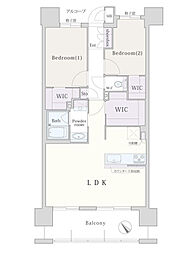 サーパス春日部中央レジデンス 2LDKの間取図画像