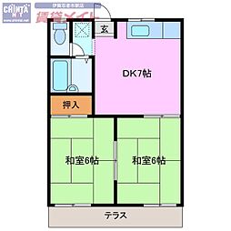 間取図画像 2DK